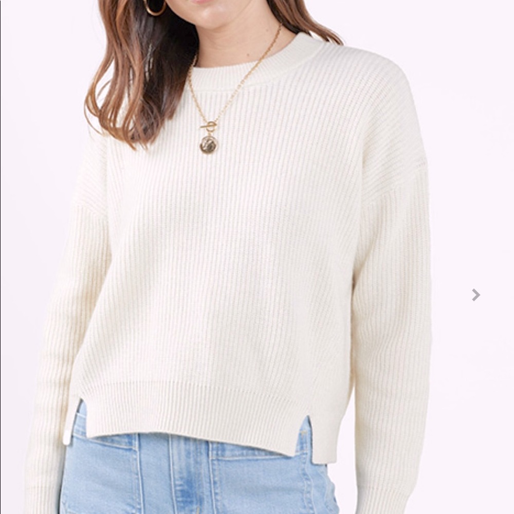 Outerknown Saltwater Cashmere Seater in Winter White